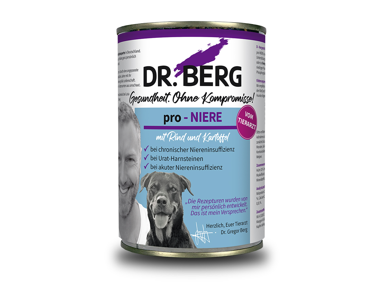 Special kidney food for dogs, emphasizes the importance of adapted Nutrition in Renal Insufficiency.